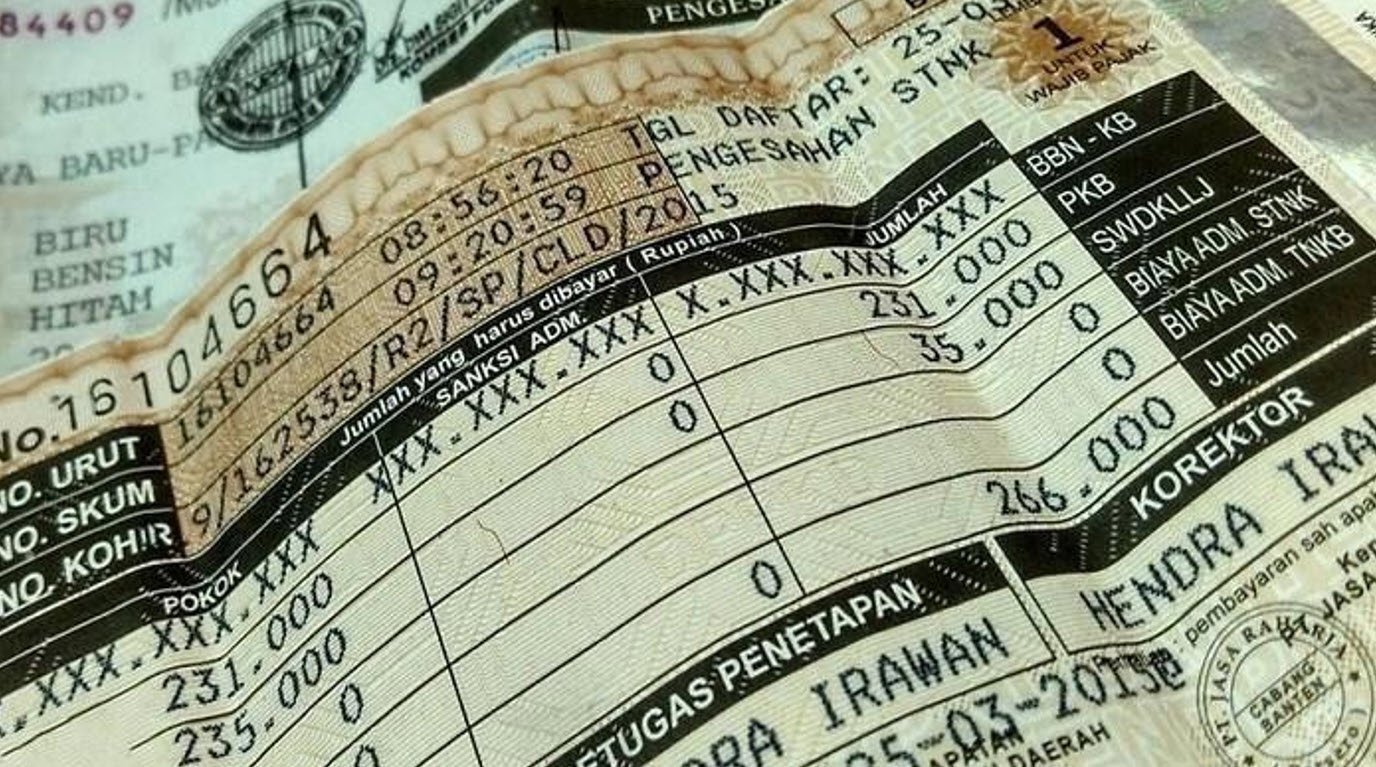 Paying Motorcycle and Car Tax with Vehicle Registration Certificate (STNK) in Bali, Indonesia