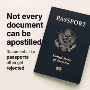 The Document Type Is Not Eligible for Apostille