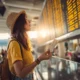 Foreigner in Bali applying for a Taiwan visa—relaxed tropical setting with travel documents and Taiwan landmarks