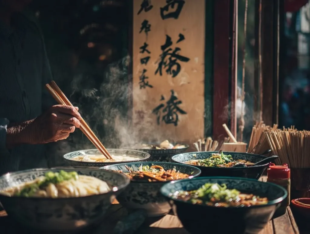 Pemandangan musiman di Tiongkok — bunga musim semi di Suzhou, pegunungan musim panas di Zhangjiajie, daun musim gugur di Beijing, dan es musim dingin di Harbin