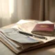 Wisatawan asing di Bali menyiapkan aplikasi visa India, dengan paspor, formulir visa yang sudah diisi, tiket pesawat, reservasi hotel, dan rekening koran yang tersusun rapi di meja
