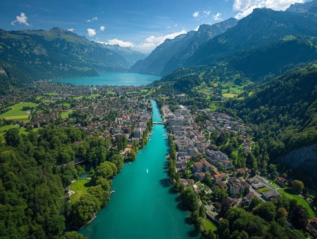 Destinasi pemandangan terbaik di Swiss untuk traveller dari Bali—Interlaken, Lucerne, dan Montreux dengan danau, pegunungan, dan lanskap romantis