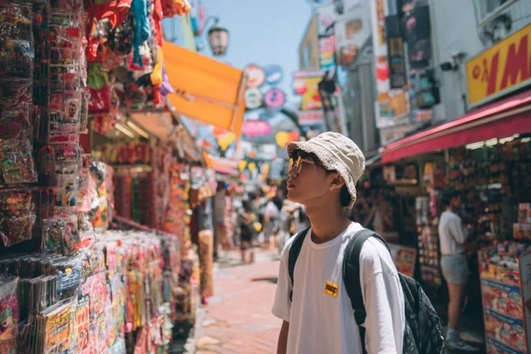 Pemandangan Hong Kong dengan Victoria Harbour saat matahari terbenam, feri cepat menuju Makau, dan arsitektur Portugis ikonik di Senado Square