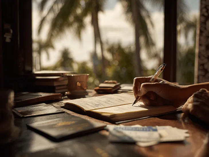 South Africa visa document requirements for Indonesians and expats in Bali, including passport, application form, photos, bank statements, flight ticket, hotel booking, and KITAS/KITAP for foreigners